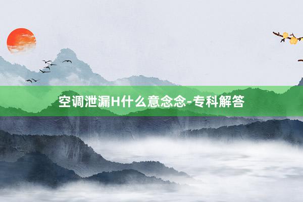 空调泄漏H什么意念念-专科解答
